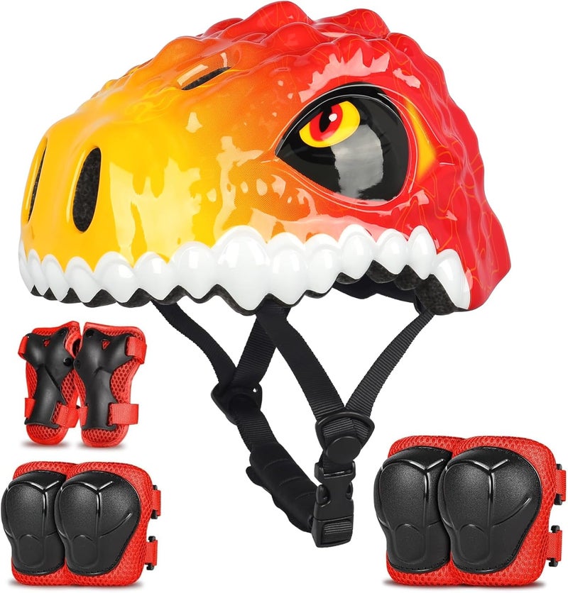 Bavilk Toddler Kids Bike Helmet,3D Dinosaur Helmets for Boys Girls Infant/Baby to Children 1/2/3/4/5/6/7/8 Years Old Lightweight Adjustable Multi-Sports Bicycle Scooter Skateboard Skating Cycling - Image 1